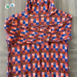 Oeuf kids multicolor plaid turtleneck long sleeve top